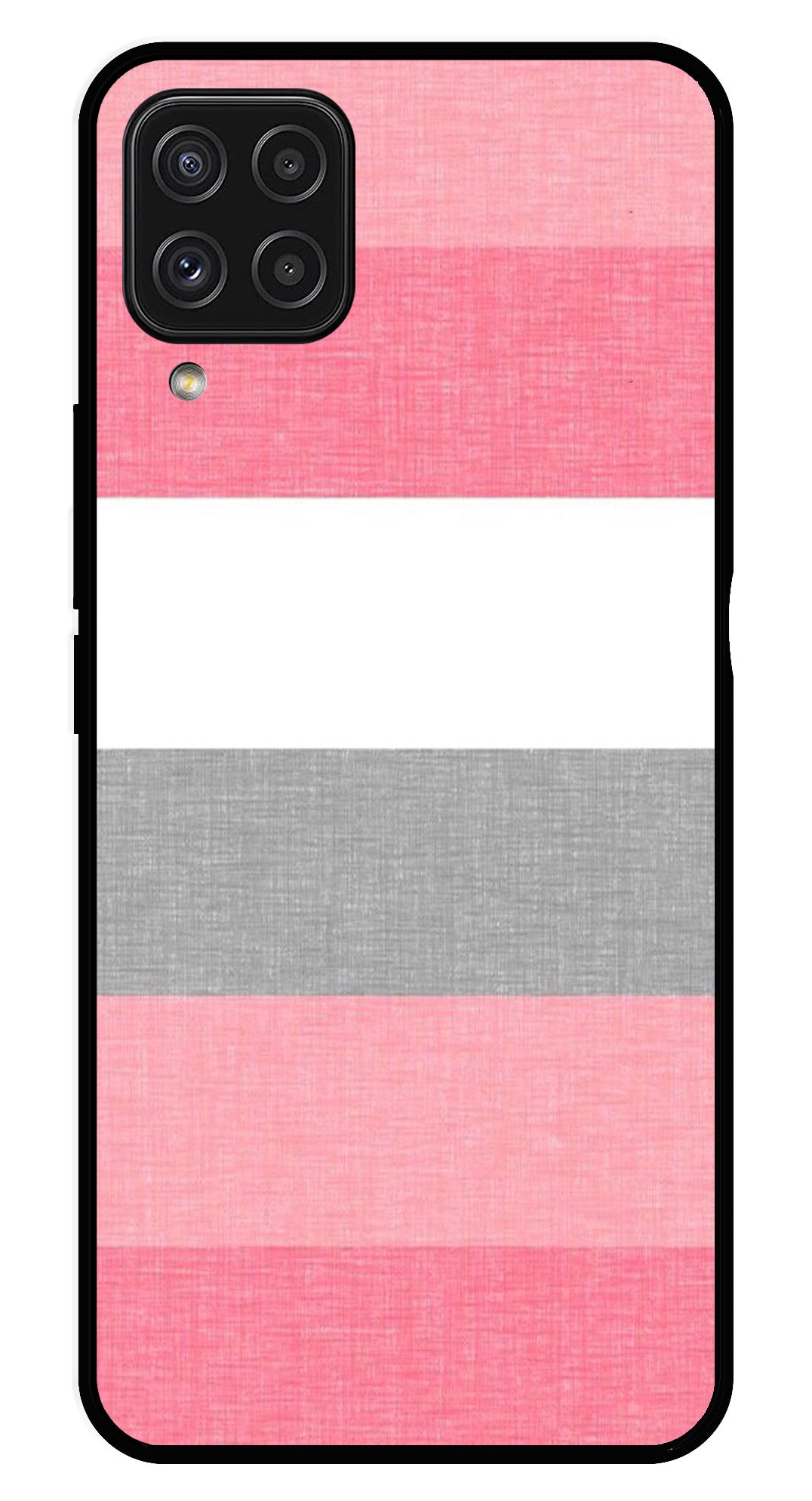 Pink Pattern Metal Mobile Case for Samsung Galaxy A22 4G Pink Pattern Metal Mobile Case for Samsung Galaxy A22 4G (Design No -23)