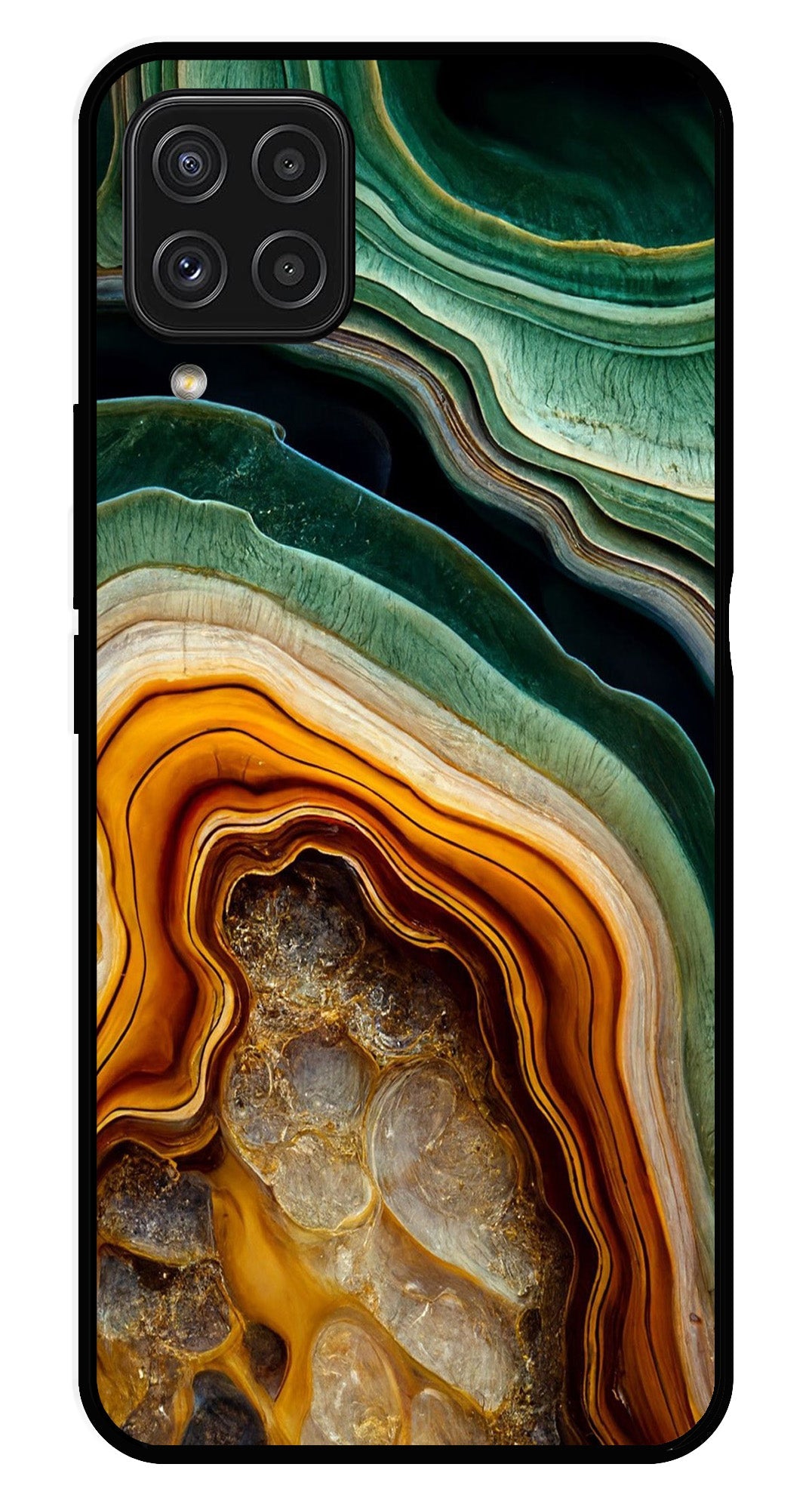 Marble Design Metal Mobile Case for Samsung Galaxy A22 4G Marble Design Metal Mobile Case for Samsung Galaxy A22 4G (Design No -28)