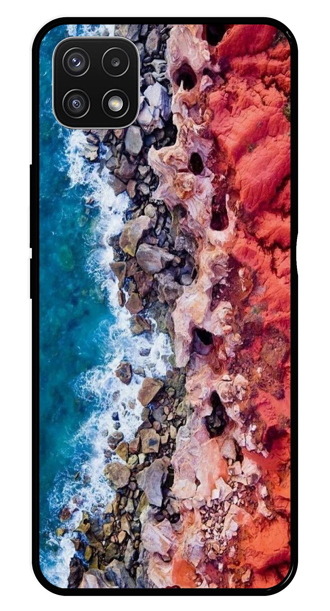 Sea Shore Metal Mobile Case for Samsung Galaxy A22 5G Sea Shore Metal Mobile Case for Samsung Galaxy A22 5G (Design No -18)