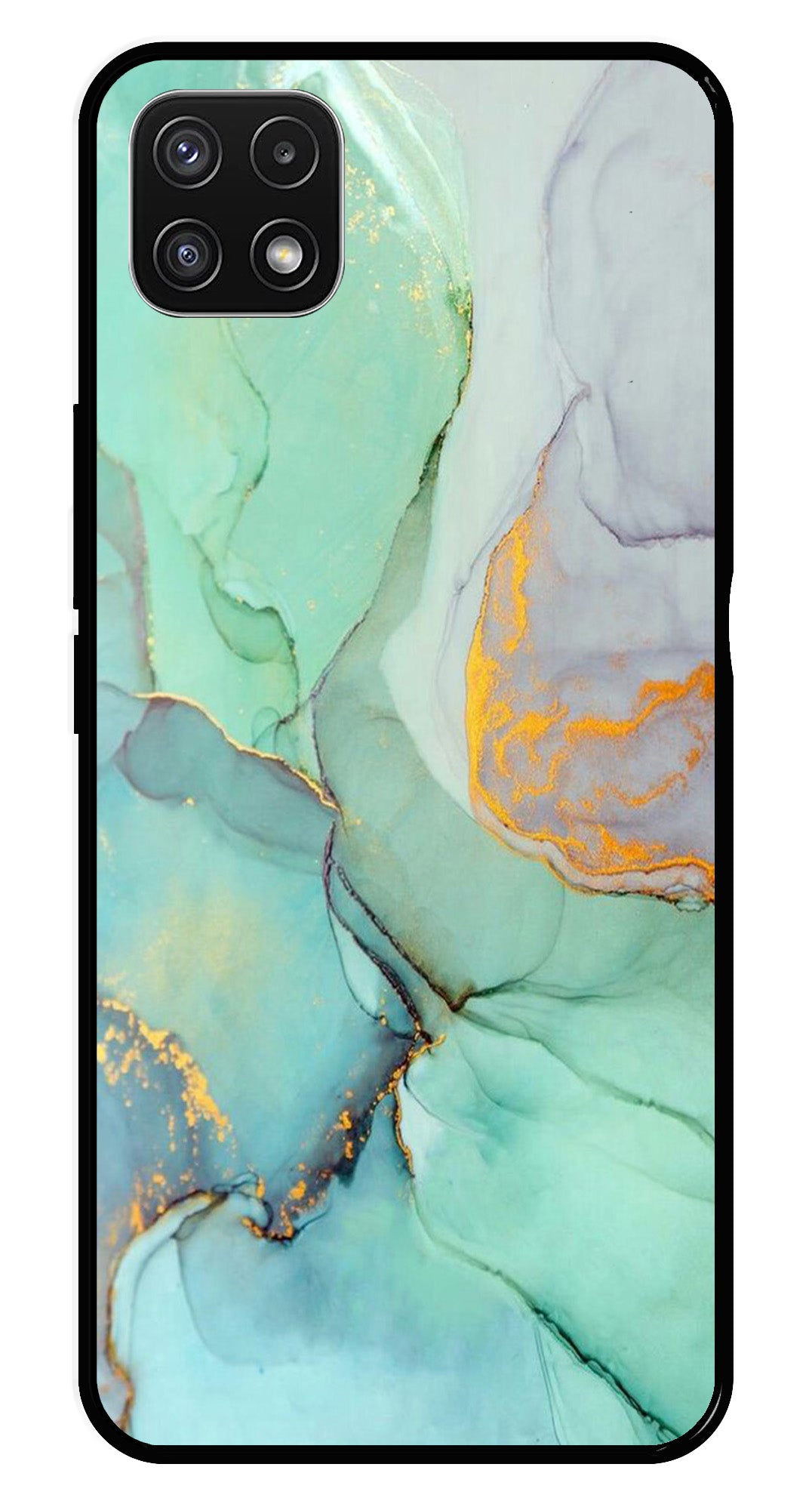 Marble Design Metal Mobile Case for Samsung Galaxy A22 5G Marble Design Metal Mobile Case for Samsung Galaxy A22 5G (Design No -46)