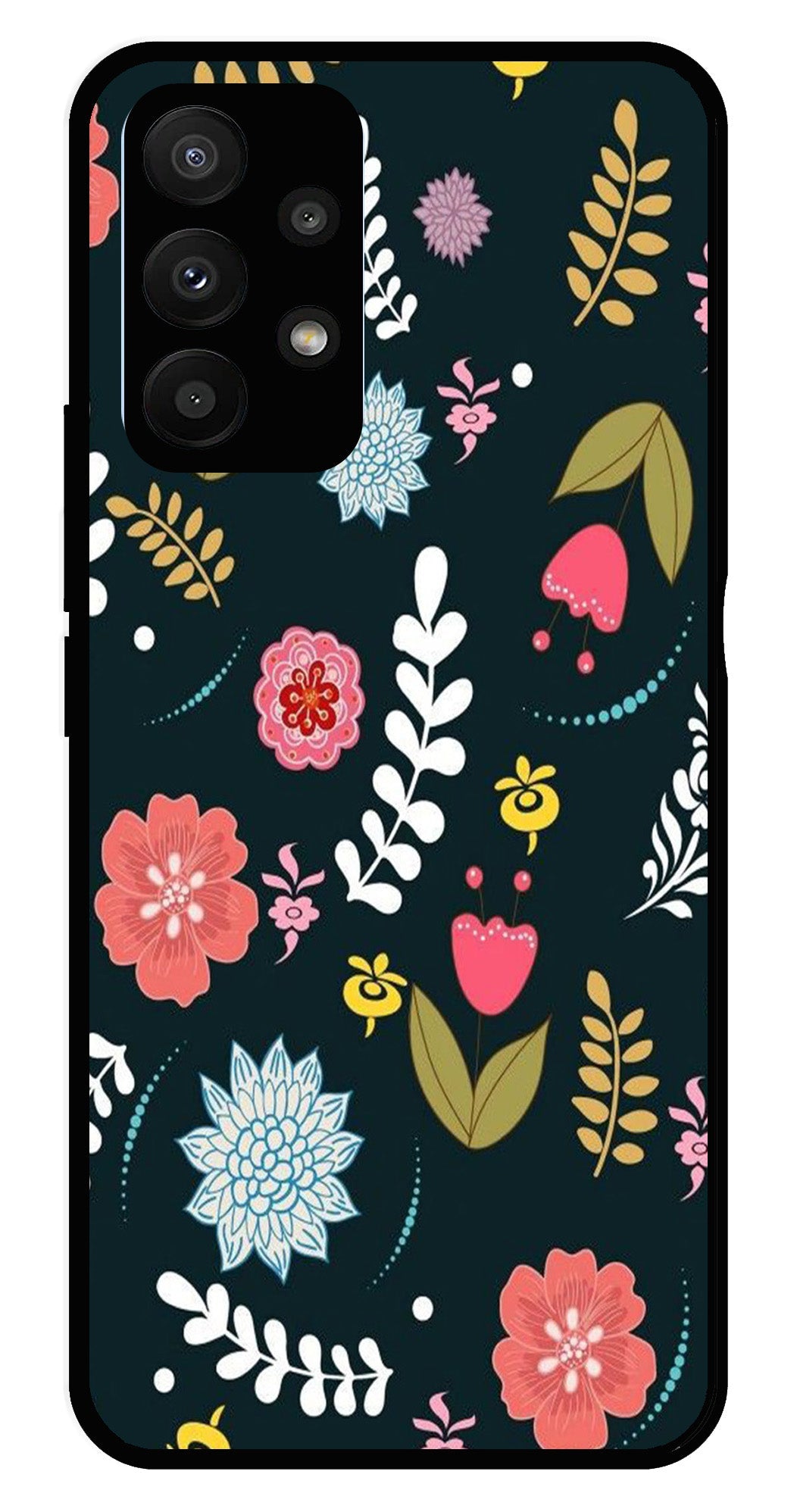 Floral Pattern2 Metal Mobile Case for Samsung Galaxy A53 5G Floral Pattern2 Metal Mobile Case for Samsung Galaxy A53 5G (Design No -12)