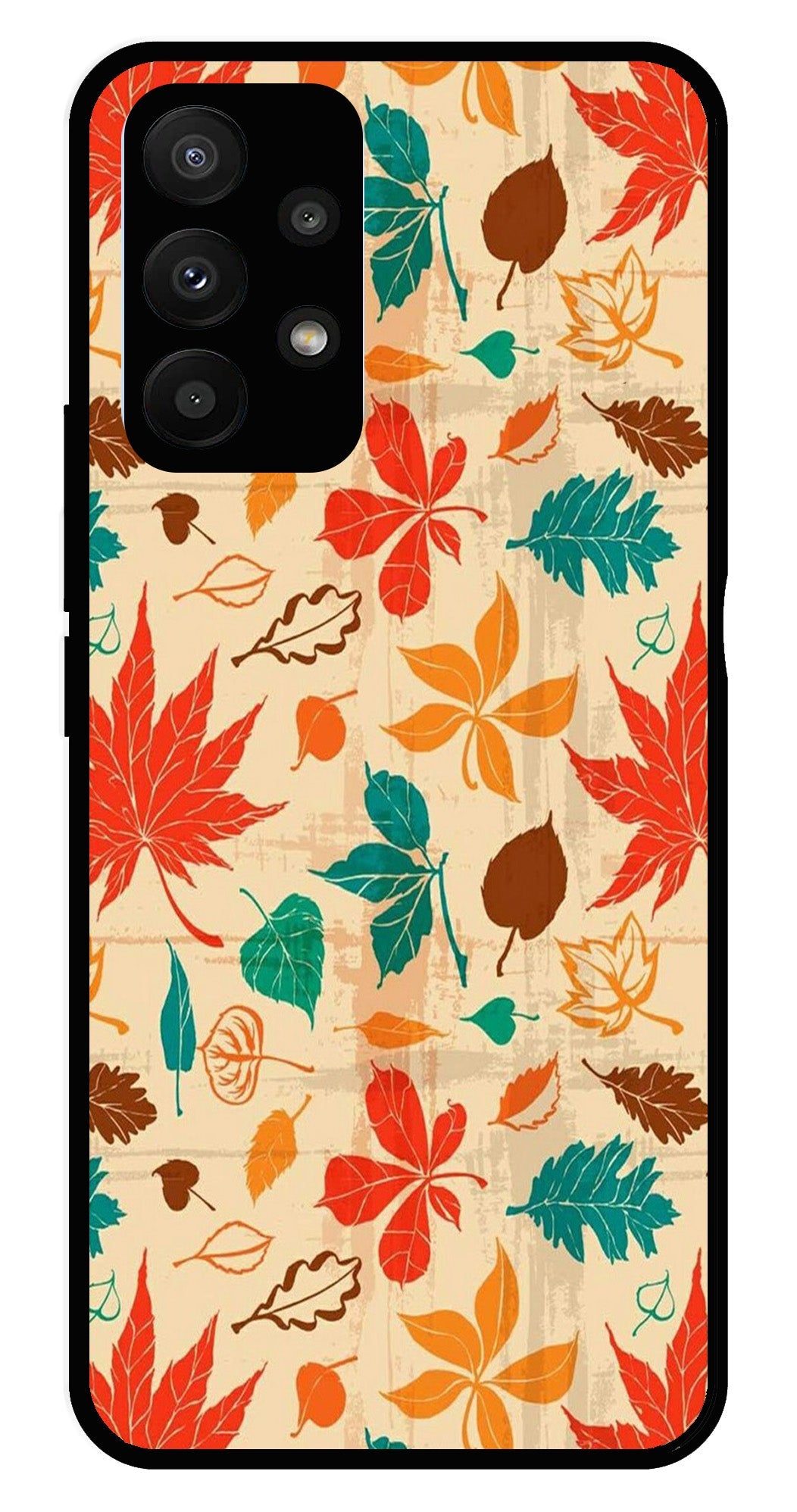 Leafs Design Metal Mobile Case for Samsung Galaxy A53 5G Leafs Design Metal Mobile Case for Samsung Galaxy A53 5G (Design No -14)
