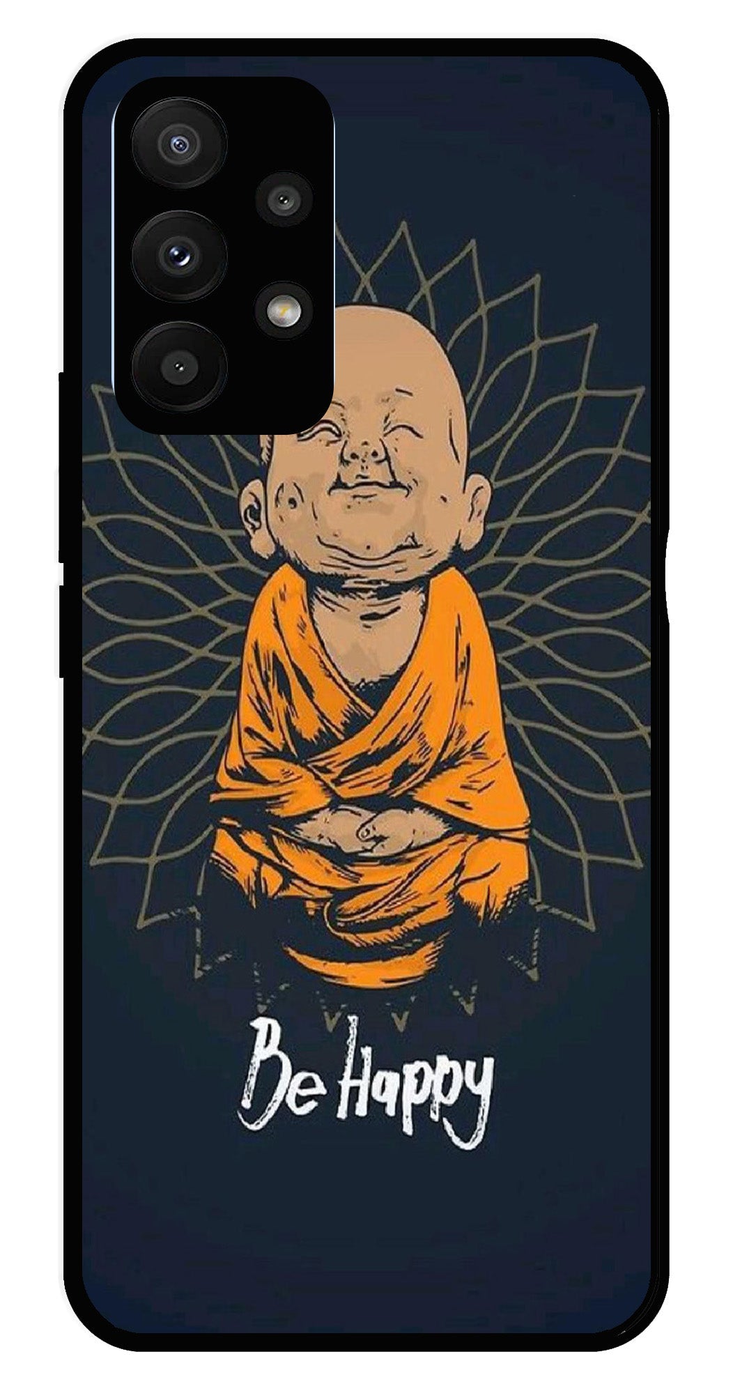 Be Happy Metal Mobile Case for Samsung Galaxy A23 5G Be Happy Metal Mobile Case for Samsung Galaxy A23 5G (Design No -27)