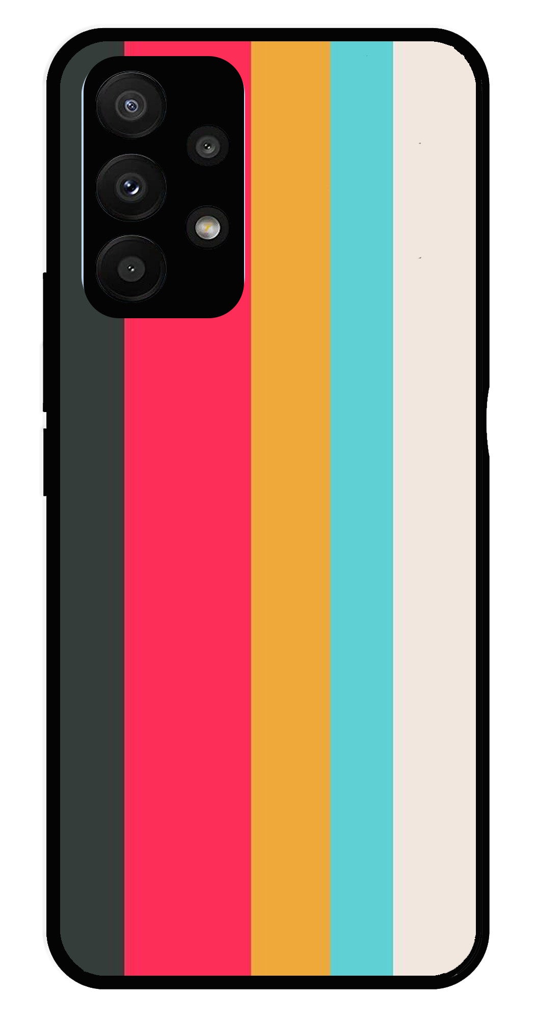 Muted Rainbow Metal Mobile Case for Samsung Galaxy A73 5G Muted Rainbow Metal Mobile Case for Samsung Galaxy A73 5G (Design No -31)