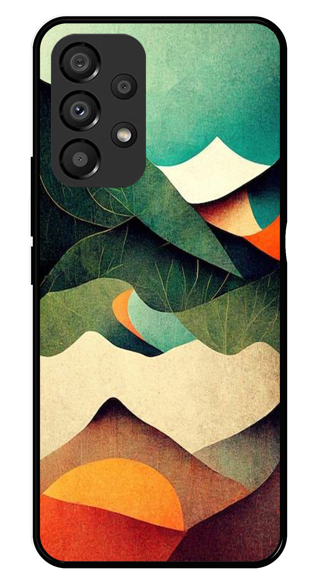 MultiColor Pattern Metal Mobile Case for Samsung Galaxy A33 5G MultiColor Pattern Metal Mobile Case for Samsung Galaxy A33 5G (Design No -43)