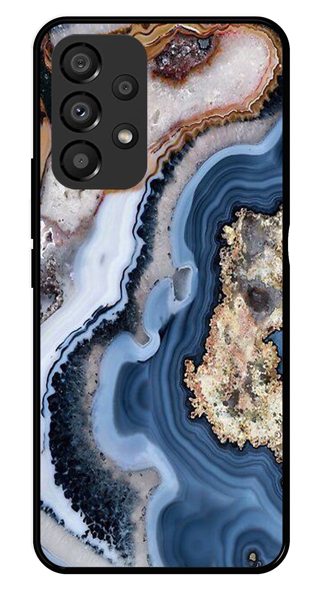 Marble Design Metal Mobile Case for Samsung Galaxy A33 5G (Design No -53)
