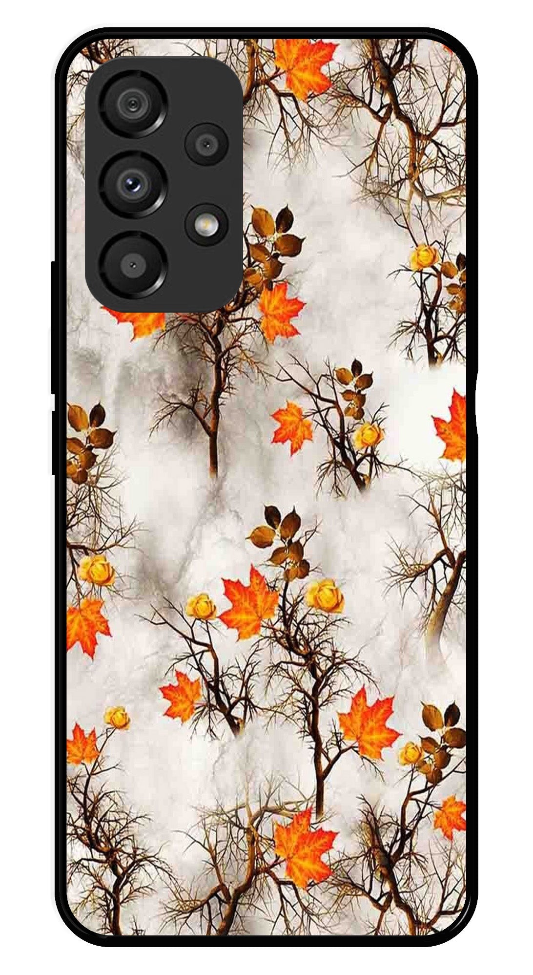 Autumn leaves Metal Mobile Case for Samsung Galaxy A33 5G (Design No -55)