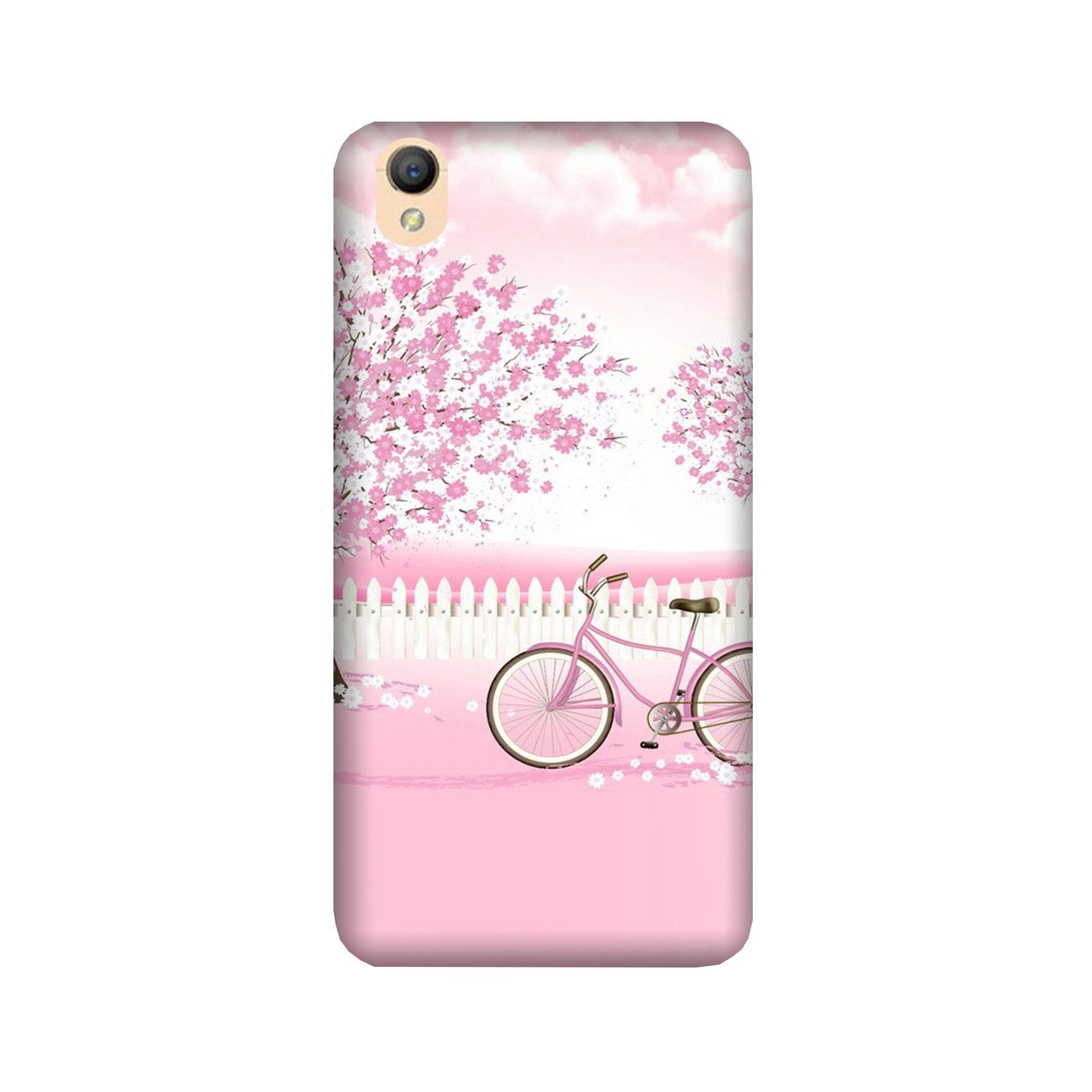 Pink Flowers Cycle Case for Oppo A37 (Design - 102) Pink Flowers Cycle Case for Oppo A37 (Design - 102)