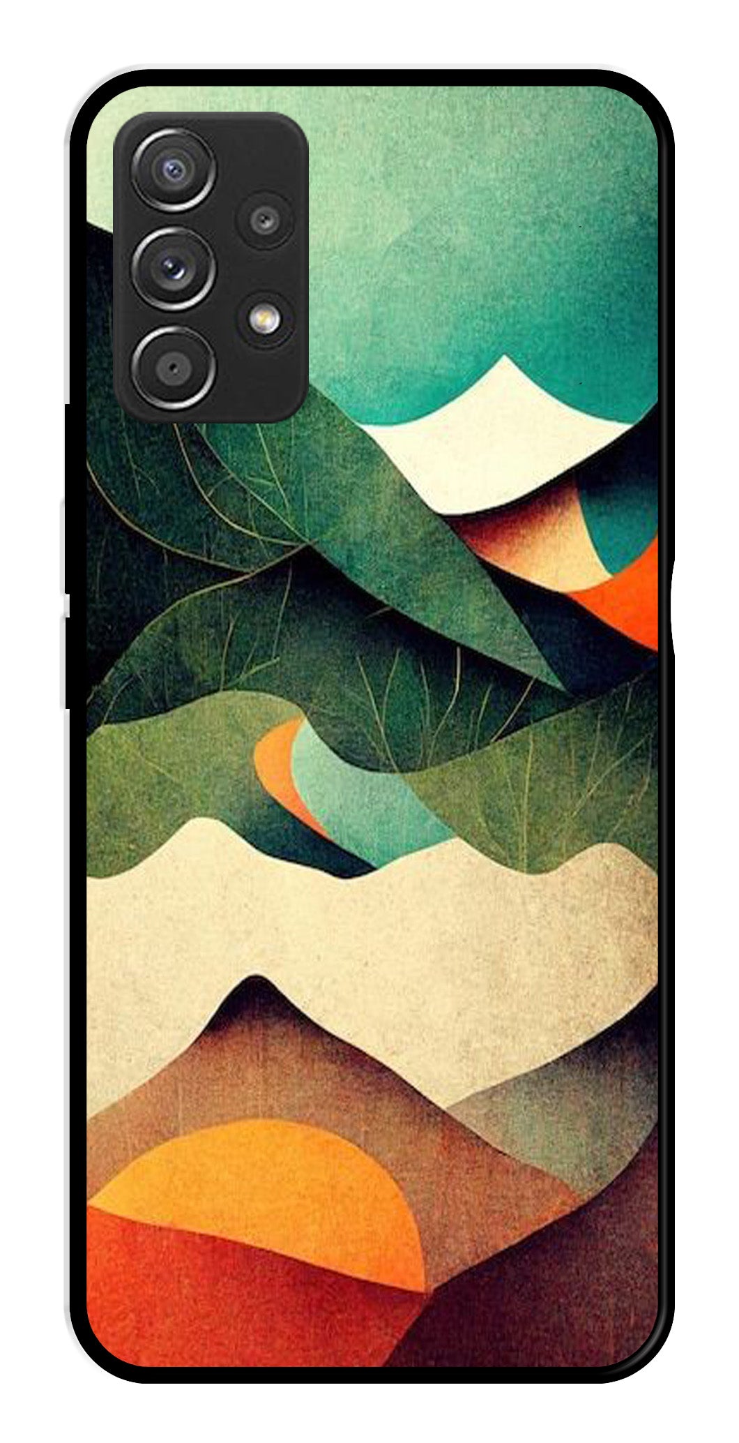 MultiColor Pattern Metal Mobile Case for Samsung Galaxy A52 4G MultiColor Pattern Metal Mobile Case for Samsung Galaxy A52 4G (Design No -43)