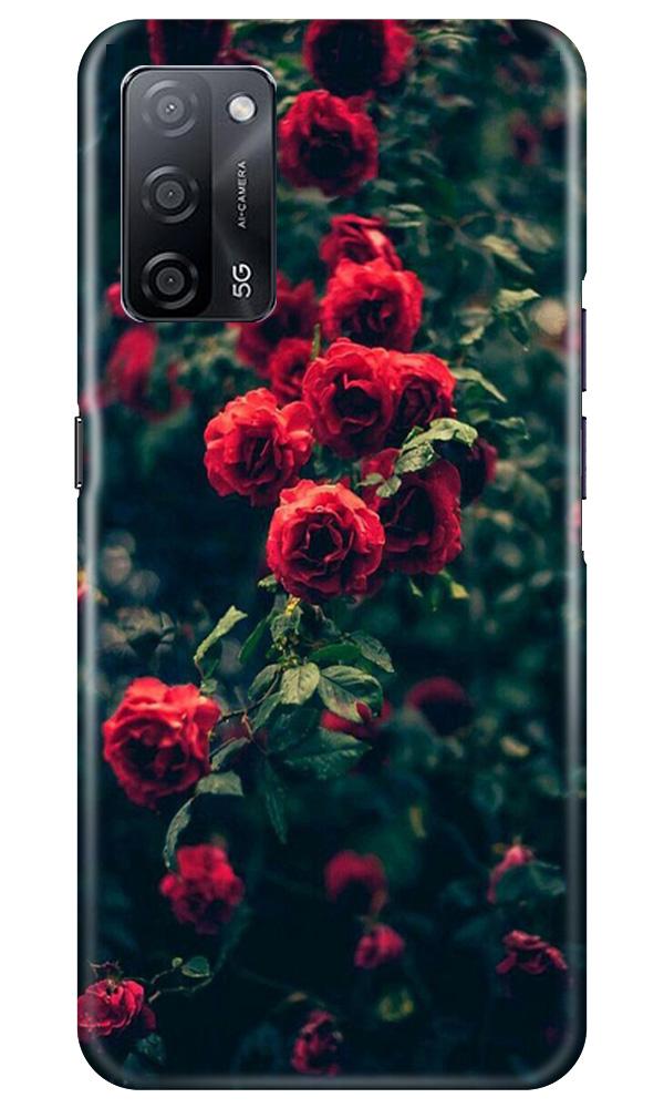 Red Rose Mobile Back Case for Oppo A53s 5G (Design - 66) Red Rose Case for Oppo A53s 5G