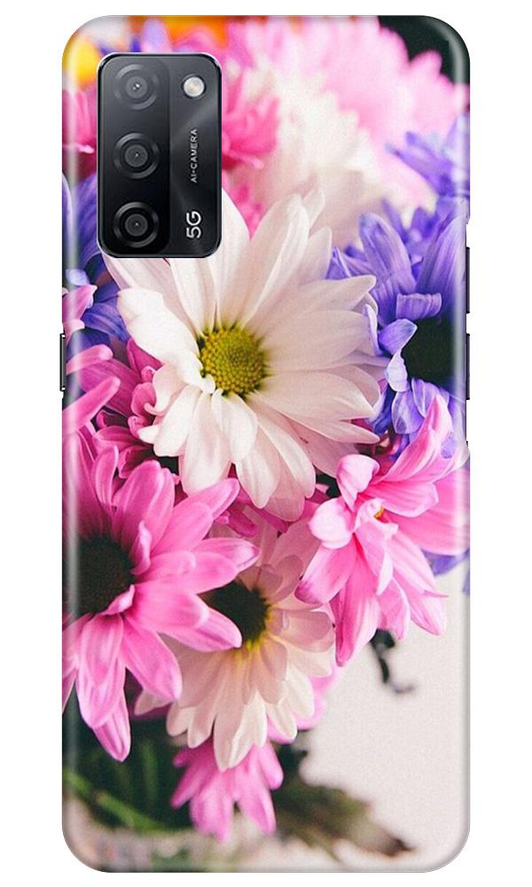 Coloful Daisy Mobile Back Case for Oppo A53s 5G (Design - 73) Coloful Daisy Case for Oppo A53s 5G