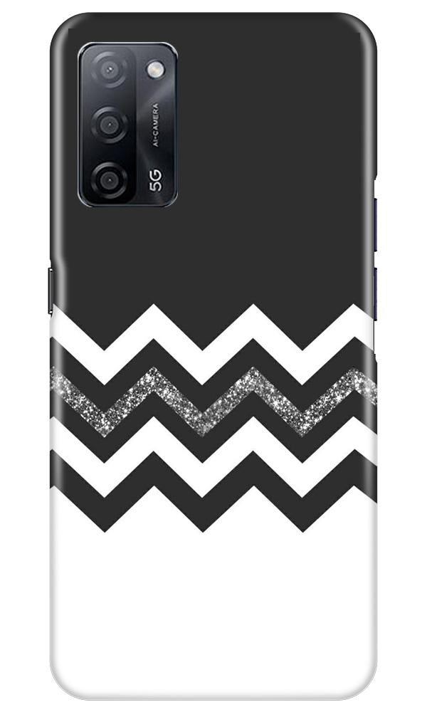 Black white Pattern2Mobile Back Case for Oppo A53s 5G (Design - 83) Black white Pattern2Case for Oppo A53s 5G