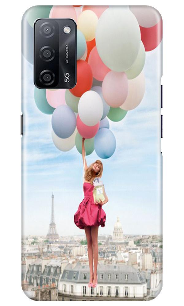Girl with Baloon Mobile Back Case for Oppo A53s 5G (Design - 84) Girl with Baloon Case for Oppo A53s 5G
