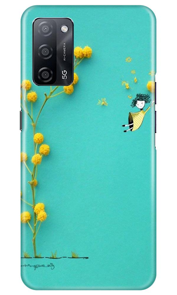 Flowers Girl Mobile Back Case for Oppo A53s 5G (Design - 216) Flowers Girl Case for Oppo A53s 5G (Design No. 216)