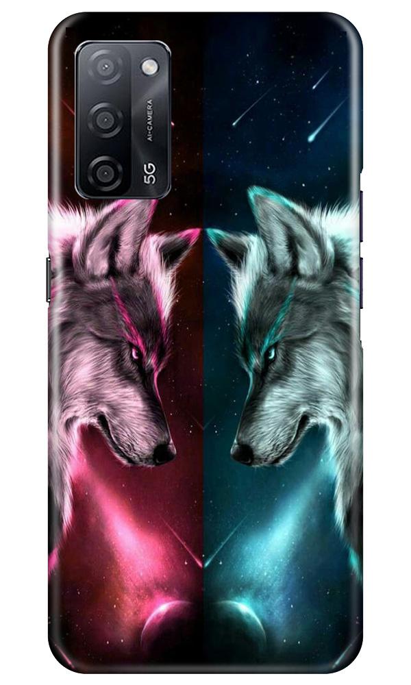 Wolf fight Mobile Back Case for Oppo A53s 5G (Design - 221) Wolf fight Case for Oppo A53s 5G (Design No. 221)