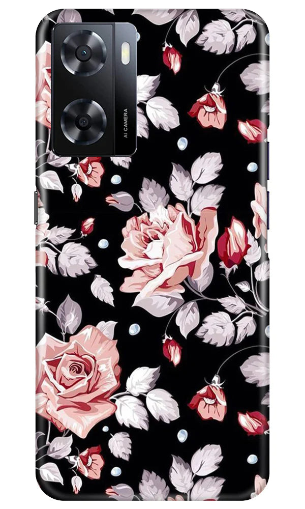 Pink rose Mobile Back Case for Oppo A57 2022 (Design - 12) Pink rose Case for Oppo A57 2022