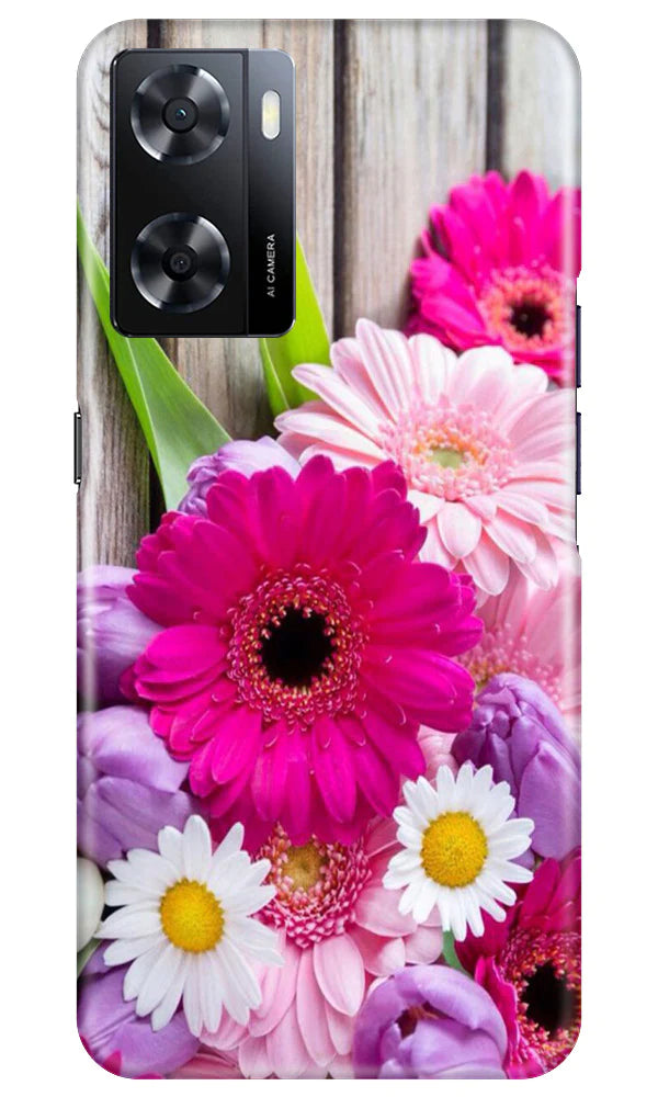 Coloful Daisy2 Mobile Back Case for Oppo A57 2022 (Design - 76) Coloful Daisy2 Case for Oppo A57 2022