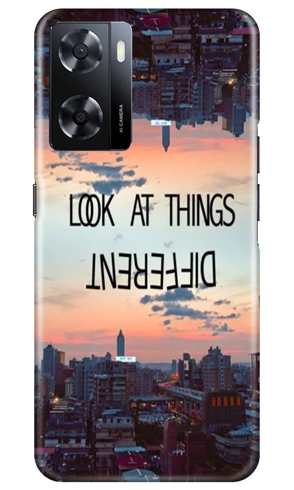 Look at things different Mobile Back Case for Oppo A57 2022 (Design - 99) Look at things different Case for Oppo A57 2022