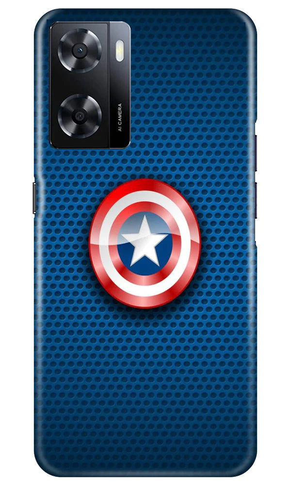Captain America Shield Mobile Back Case for Oppo A57 2022 (Design - 222) Captain America Shield Case for Oppo A57 2022 (Design No. 222)
