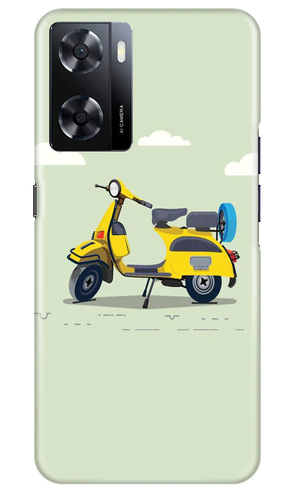 Vintage Scooter Mobile Back Case for Oppo A57 2022 (Design - 229) Vintage Scooter Case for Oppo A57 2022 (Design No. 229)
