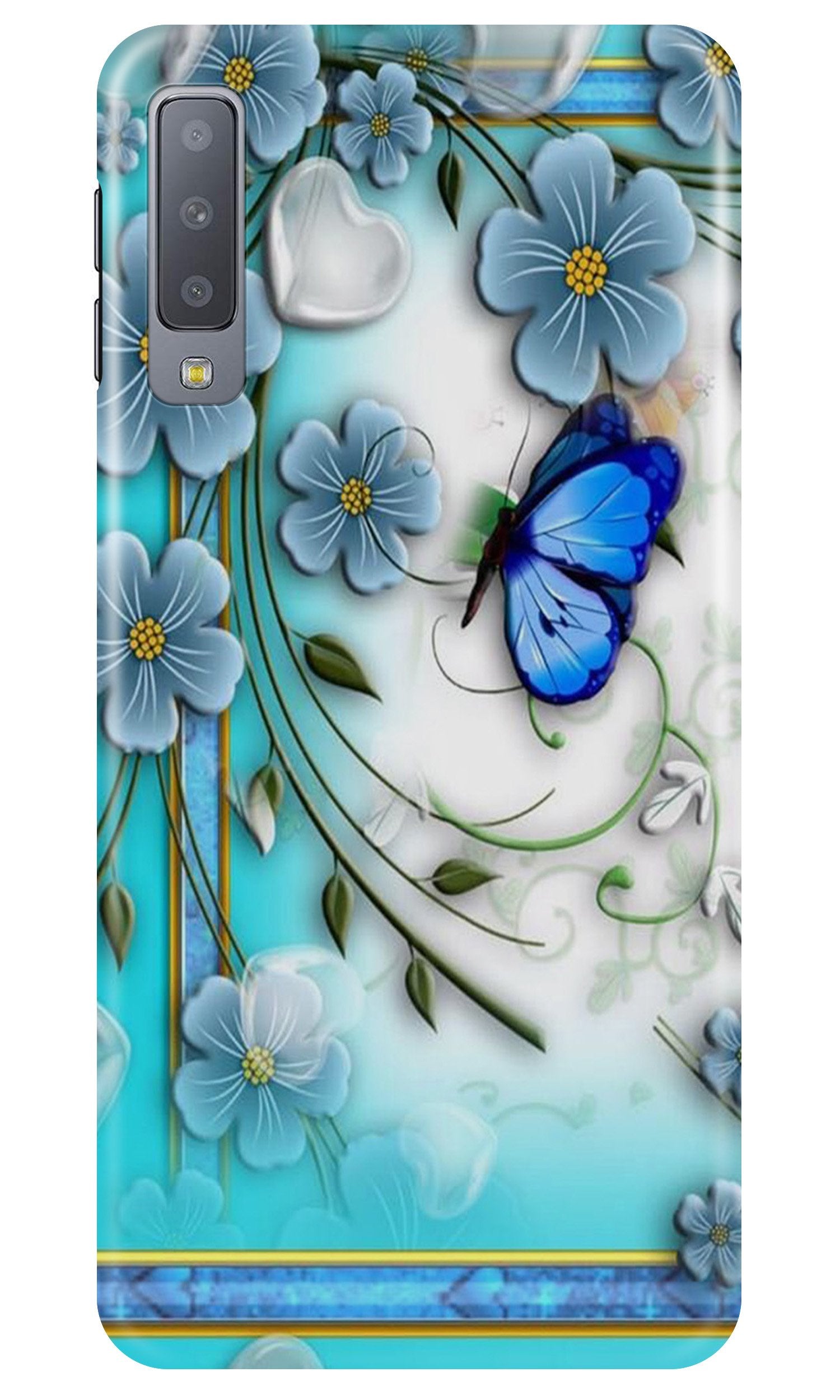 Blue Butterfly Case for Samsung M30 Blue Butterfly Case for Samsung M30