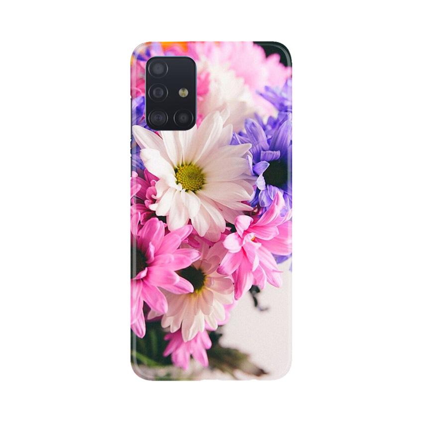 Coloful Daisy Mobile Back Case for Samsung Galaxy A71 (Design - 73) Coloful Daisy Case for Samsung Galaxy A71
