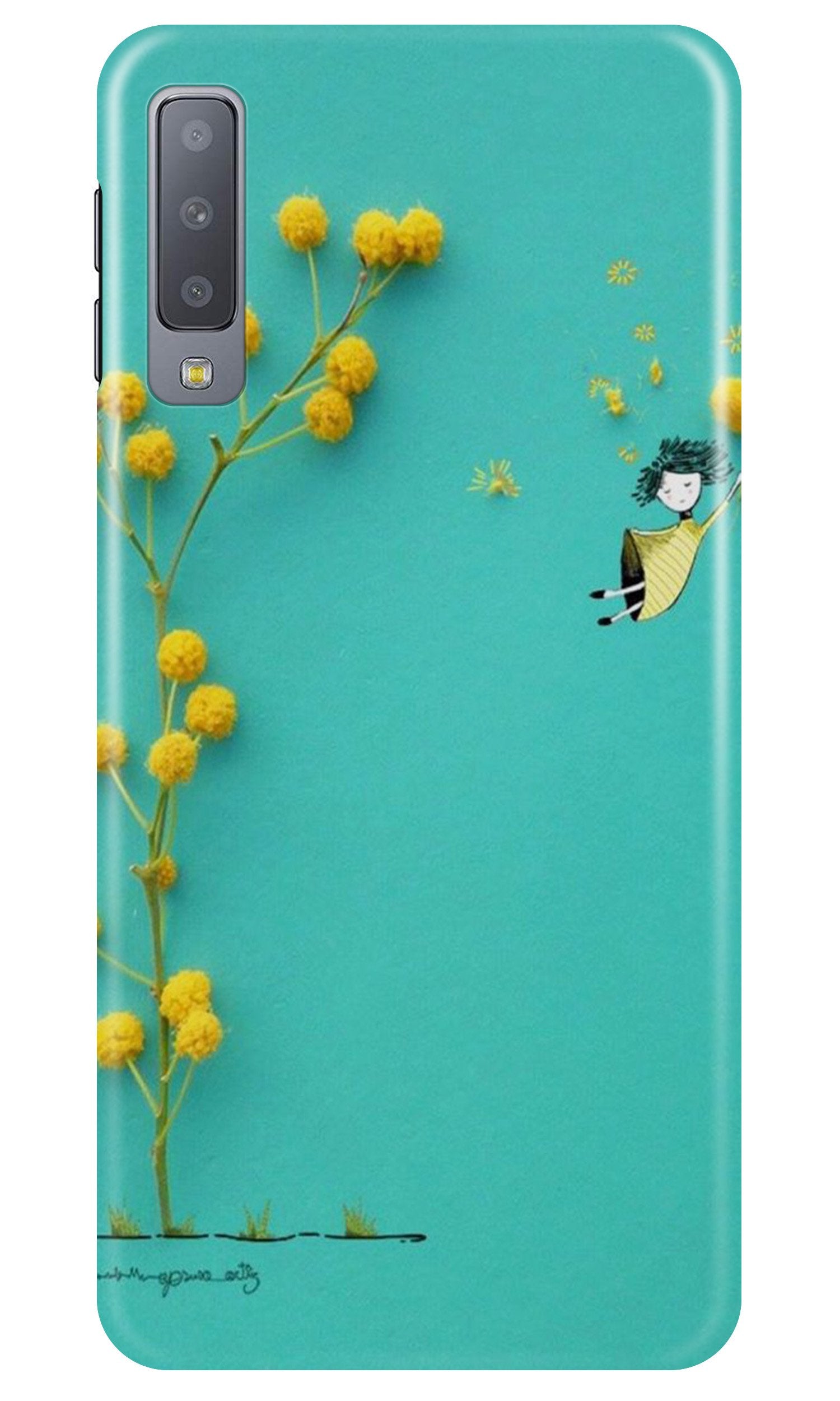 Flowers Girl Case for Samsung Galaxy A70 (Design No. 216)