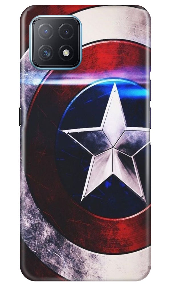 Captain America Shield Mobile Back Case for Oppo A73 5G (Design - 250) Captain America Shield Case for Oppo A73 5G (Design No. 250)