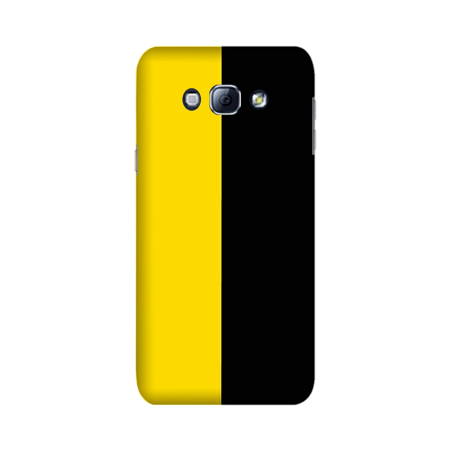 Black Yellow Pattern Mobile Back Case for Galaxy A8 (2015) (Design - 397)