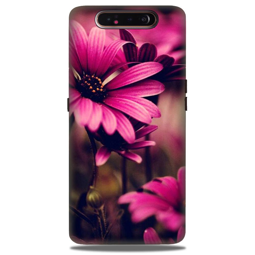 Purple Daisy Case for Samsung Galaxy A80 Purple Daisy Case for Samsung Galaxy A80