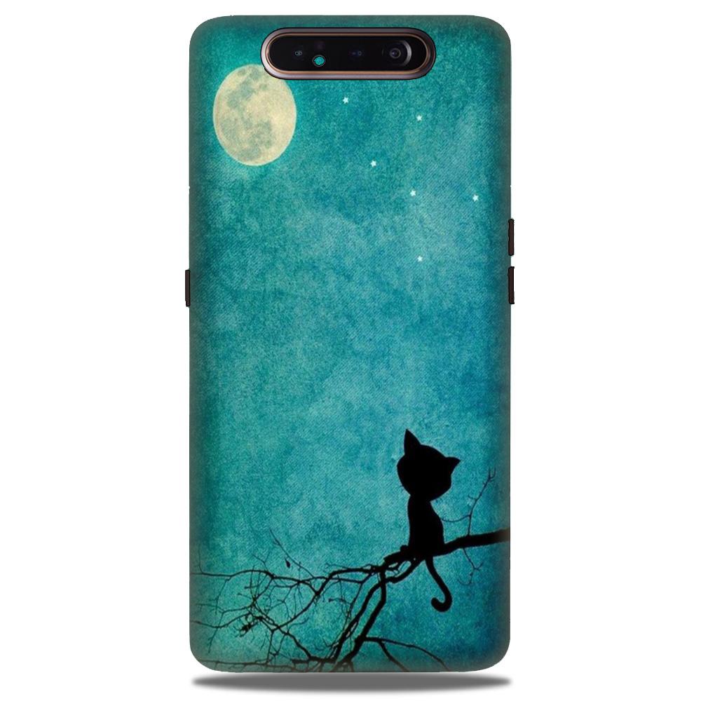 Moon cat Case for Samsung Galaxy A80 Moon cat Case for Samsung Galaxy A80