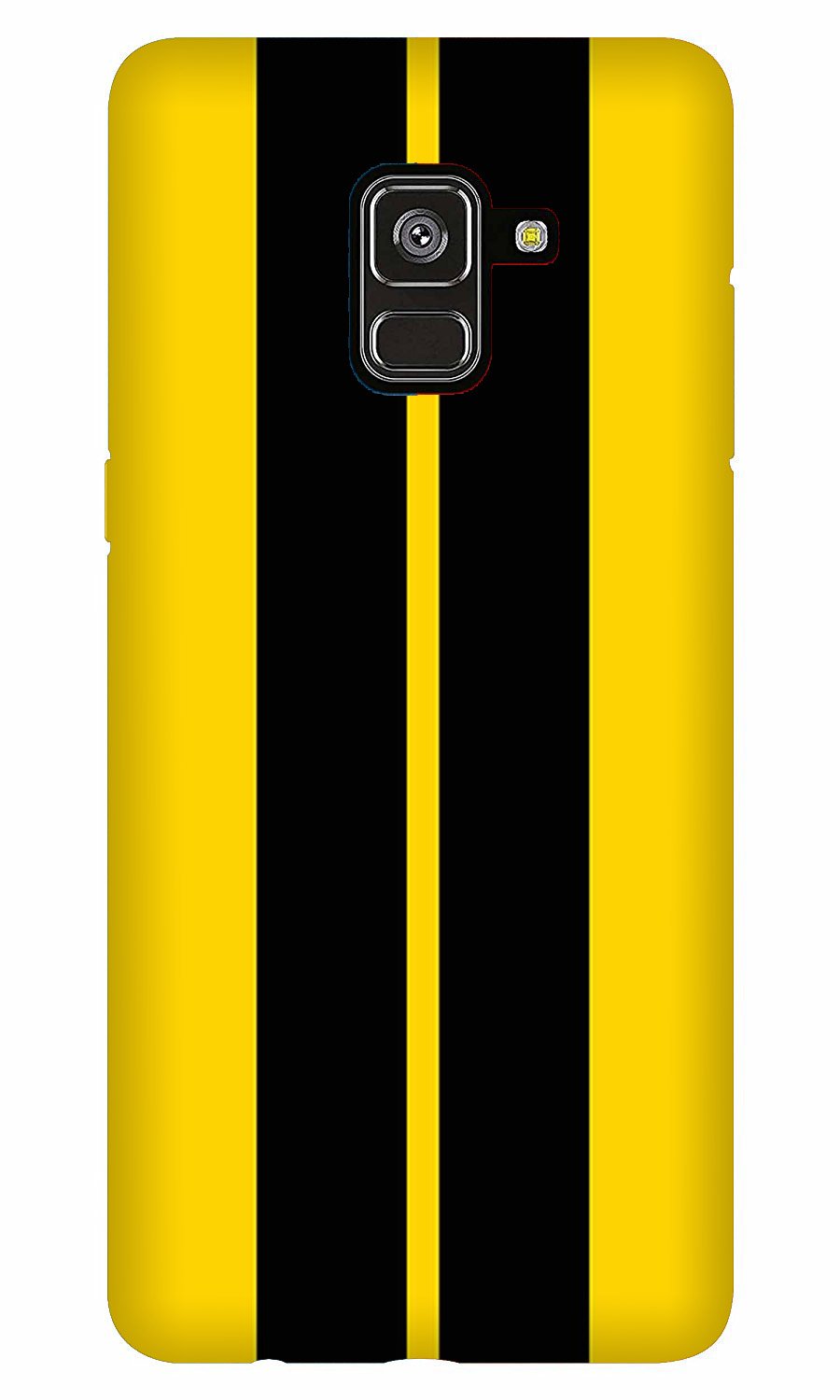 Black Yellow Pattern Mobile Back Case for Galaxy J6 / On6 (Design - 377) Black Yellow Pattern Mobile Back Case for Galaxy J6 / On6 (Design - 377)