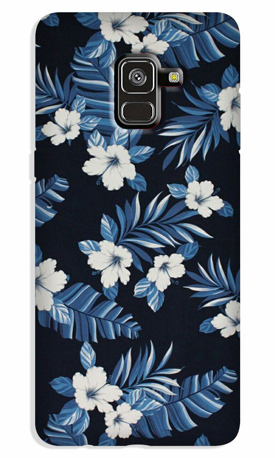 White flowers Blue Background2 Case for Galaxy A8 Plus White flowers Blue Background2 Case for Galaxy A8 Plus