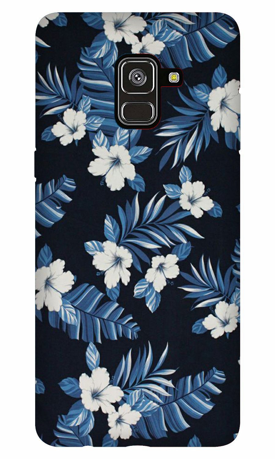 White flowers Blue Background2 Case for Galaxy A5 (2018) White flowers Blue Background2 Case for Galaxy A5 (2018)
