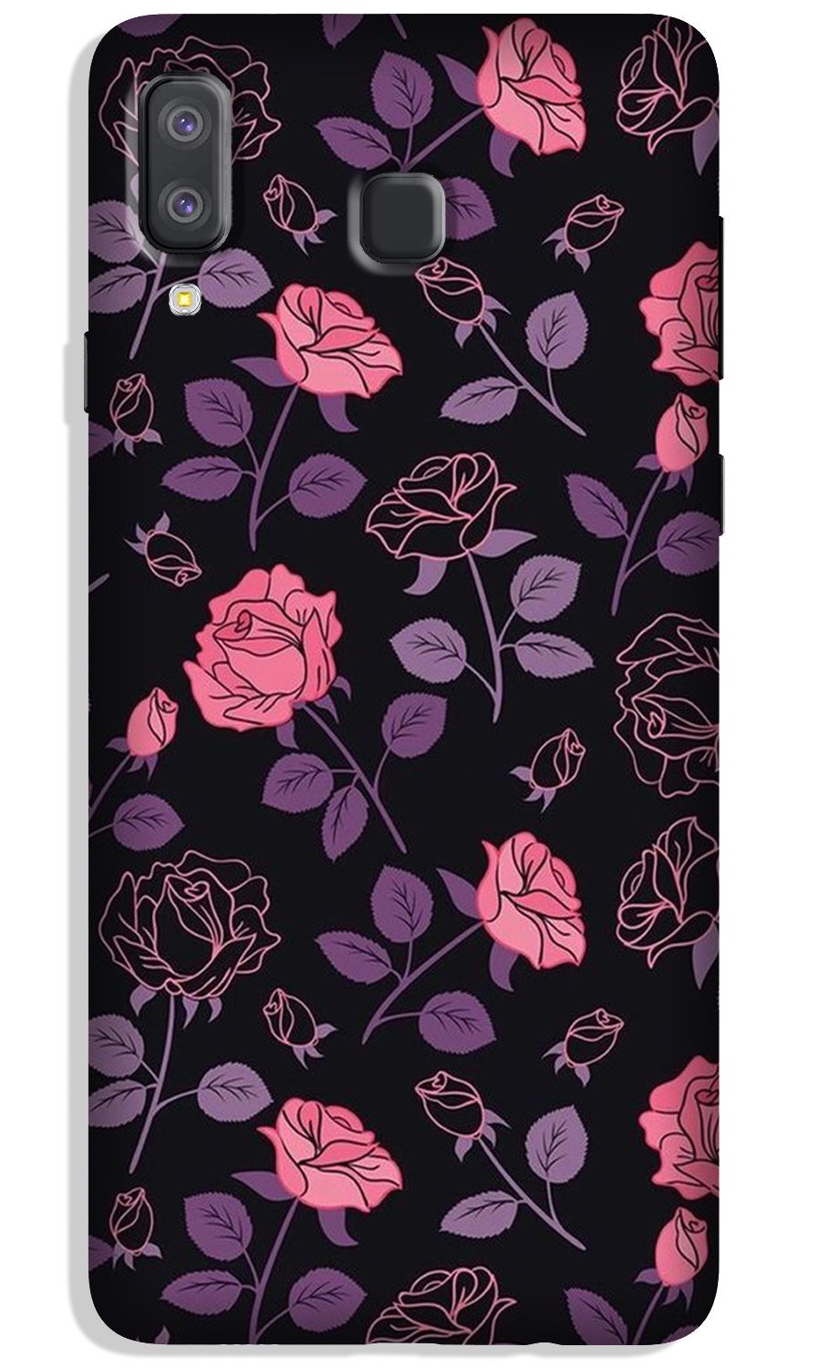 Rose Black Background Case for Galaxy A8 Star Rose Black Background Case for Galaxy A8 Star