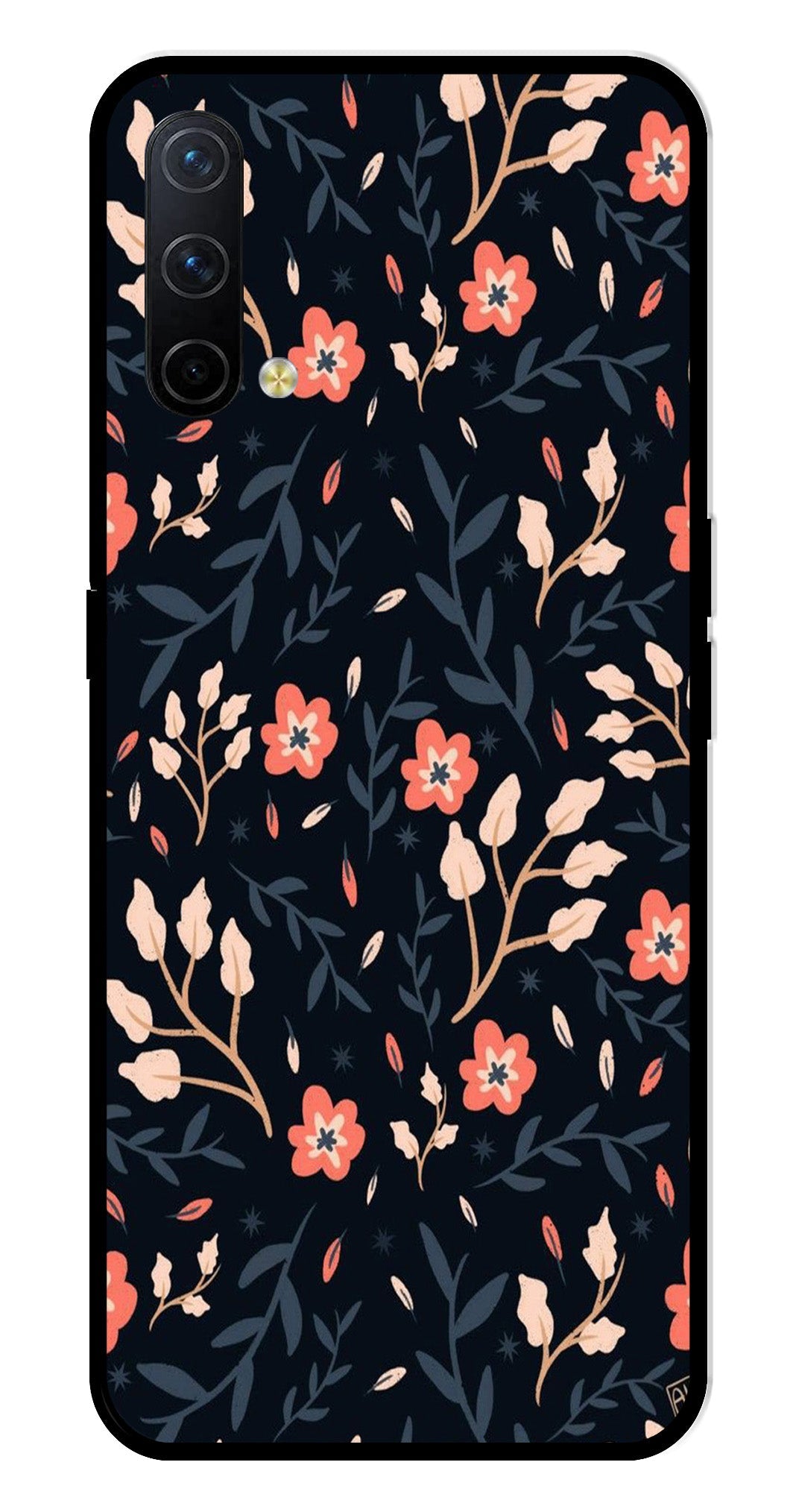 Floral Pattern Metal Mobile Case for OnePlus Nord CE 5G Floral Pattern Metal Mobile Case for OnePlus Nord CE 5G