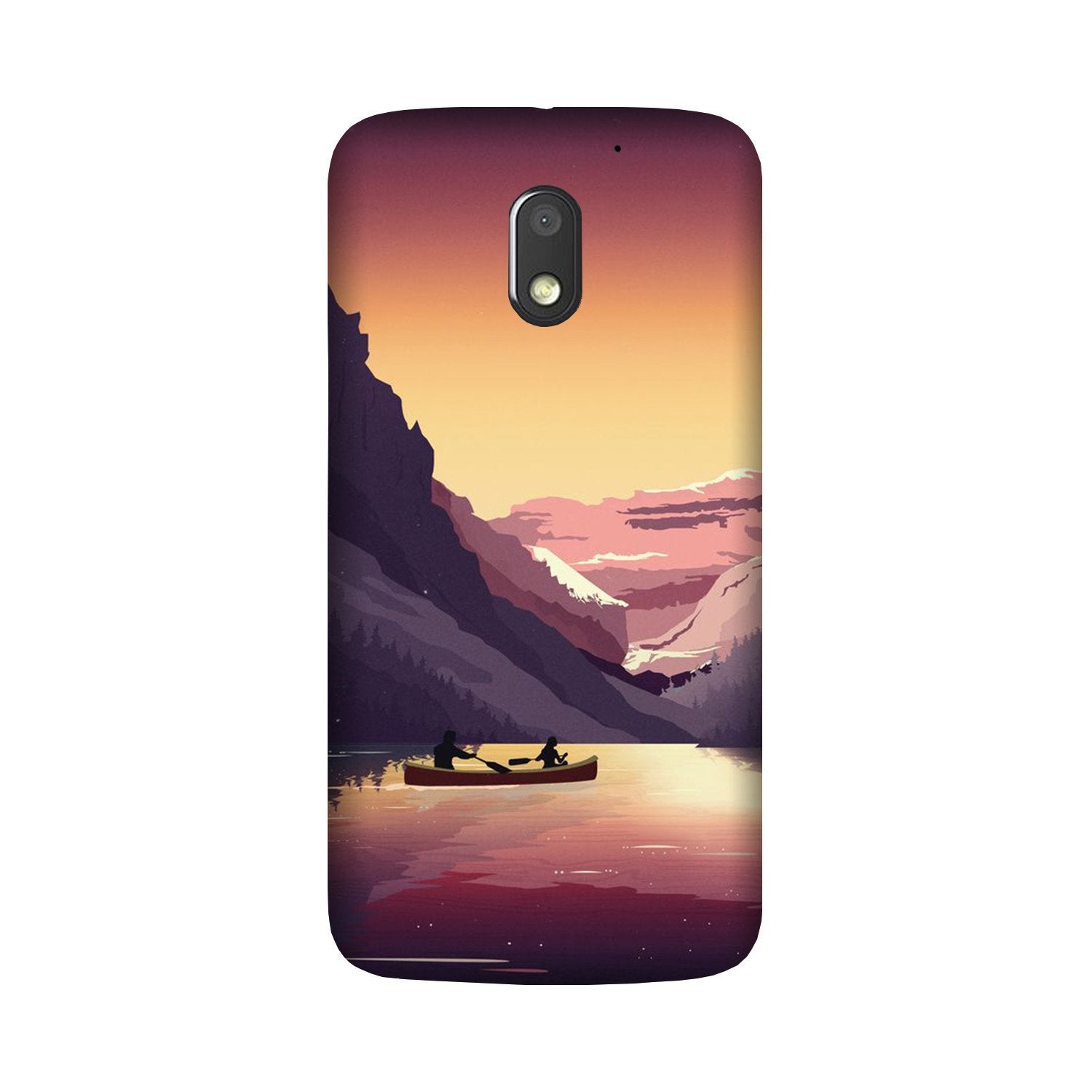 Mountains Boat Case for Moto E3 Power (Design - 181) Mountains Boat Case for Moto E3 Power (Design - 181)