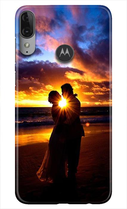 Couple Sea shore Mobile Back Case for Moto E6s (Design - 13) Couple Sea shore Case for Moto E6s