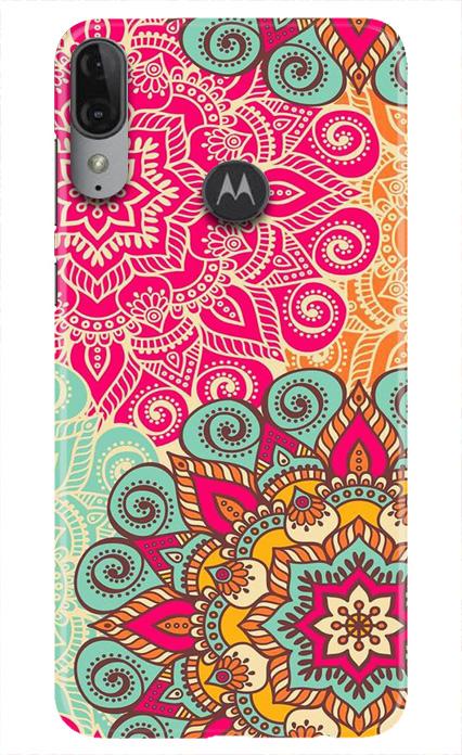 Rangoli art2 Mobile Back Case for Moto E6s (Design - 29) Rangoli art2 Case for Moto E6s