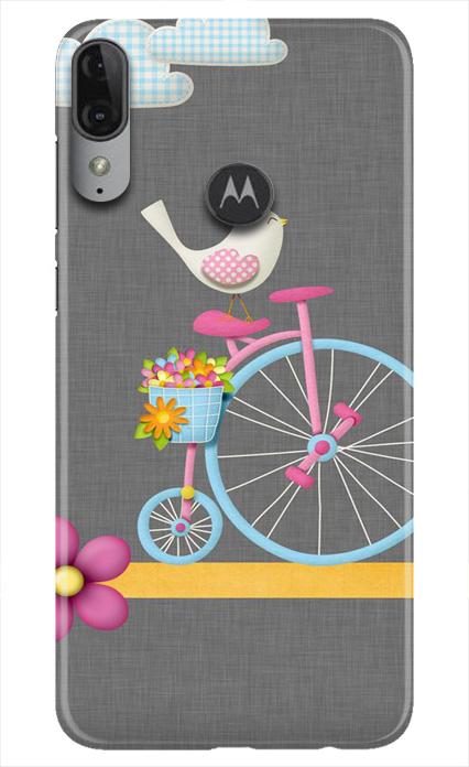 Sparron with cycle Mobile Back Case for Moto E6s (Design - 34) Sparron with cycle Case for Moto E6s