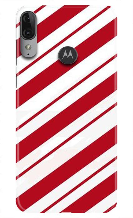 Red White Mobile Back Case for Moto E6s (Design - 44) Red White Case for Moto E6s