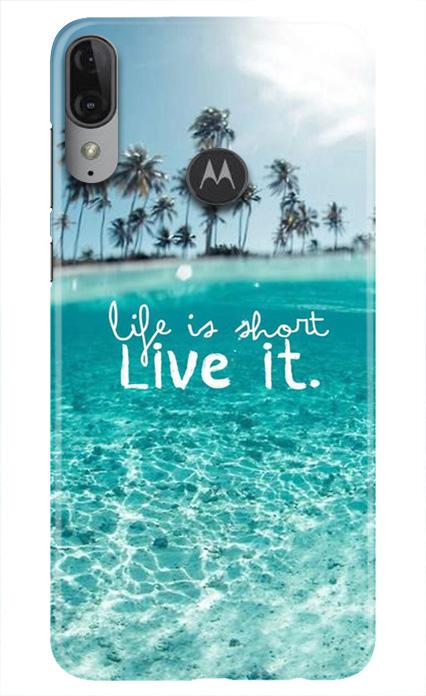 Life is short live it Mobile Back Case for Moto E6s (Design - 45) Life is short live it Case for Moto E6s