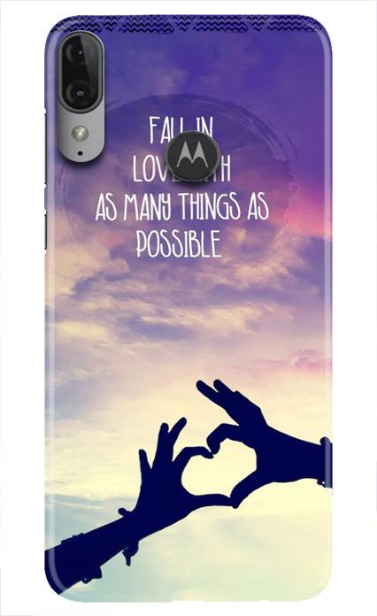 Fall in love Mobile Back Case for Moto E6s (Design - 50) Fall in love Case for Moto E6s