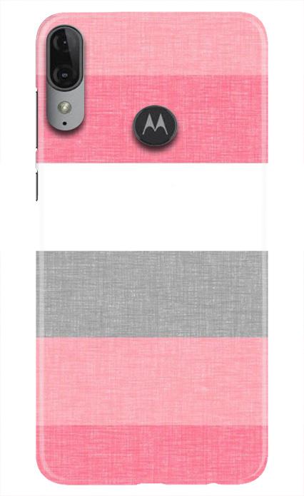 Pink white pattern Mobile Back Case for Moto E6s (Design - 55) Pink white pattern Case for Moto E6s