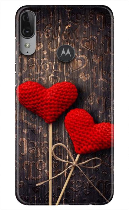 Red Hearts Mobile Back Case for Moto E6s (Design - 80) Red Hearts Case for Moto E6s