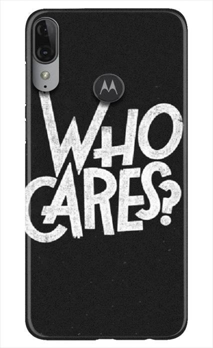 Who Cares Mobile Back Case for Moto E6s (Design - 94) Who Cares Case for Moto E6s