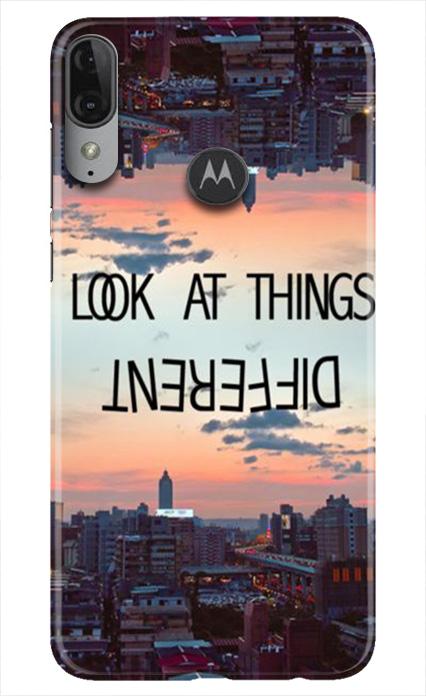 Look at things different Mobile Back Case for Moto E6s (Design - 99) Look at things different Case for Moto E6s