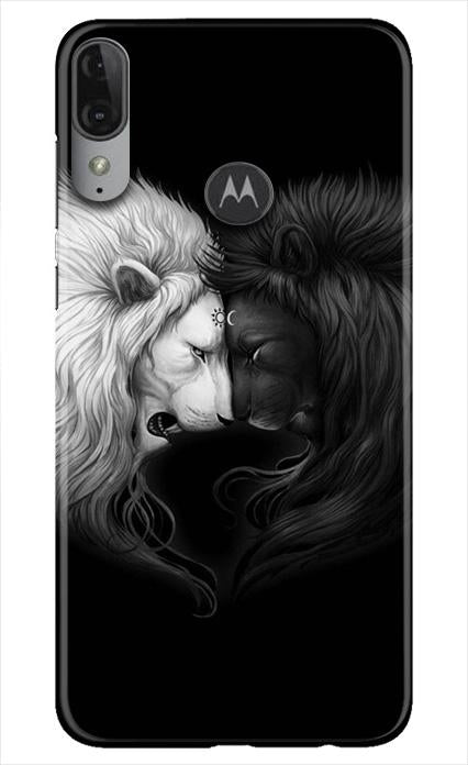 Dark White Lion Mobile Back Case for Moto E6s (Design - 140) Dark White Lion Case for Moto E6s (Design - 140)