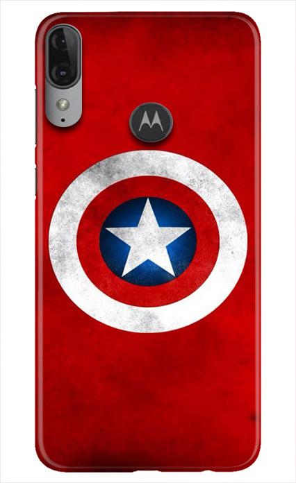 Captain America Mobile Back Case for Moto E6s (Design - 249) Captain America Case for Moto E6s (Design No. 249)