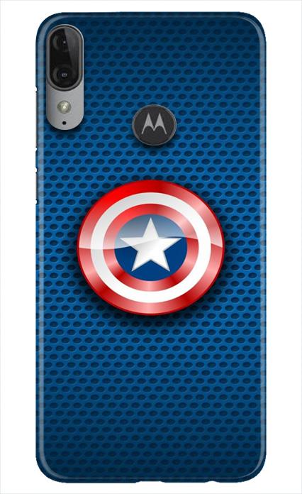 Captain America Shield Mobile Back Case for Moto E6s (Design - 253) Captain America Shield Case for Moto E6s (Design No. 253)